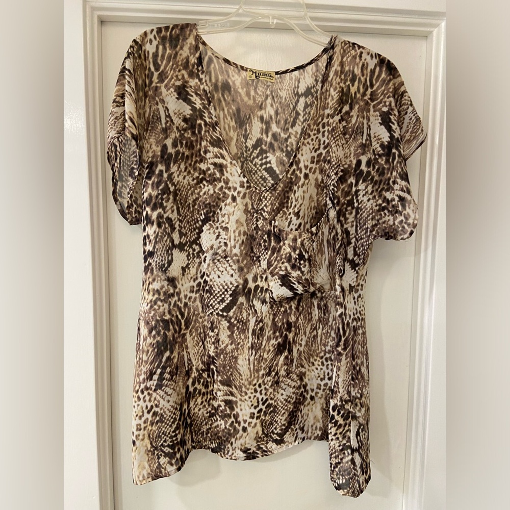 Show Me Your Mumu Snakeskin tunic top